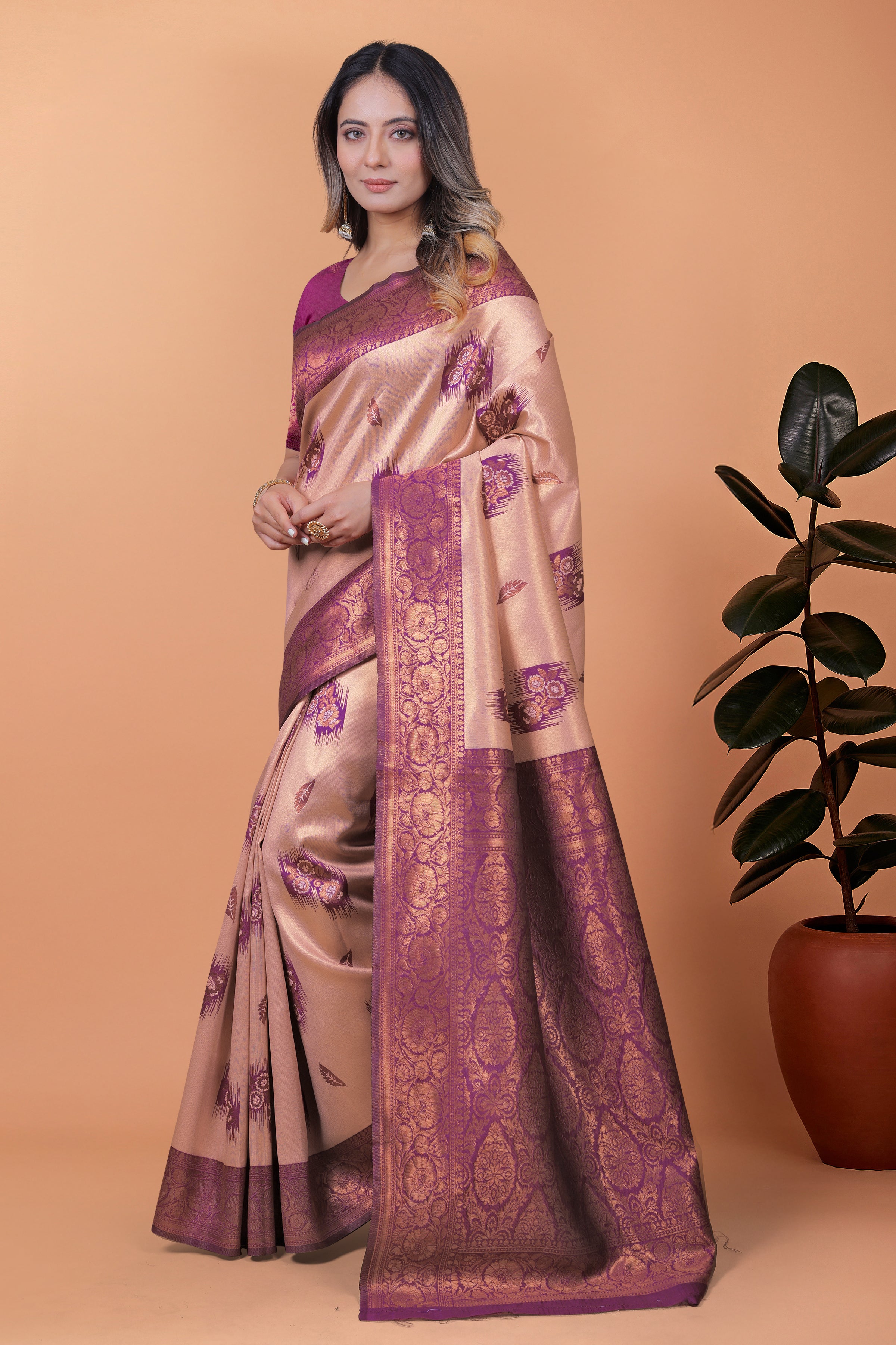 Banarasi Silk Saree with Zari Embellishment with 8 color option ✨💙💚